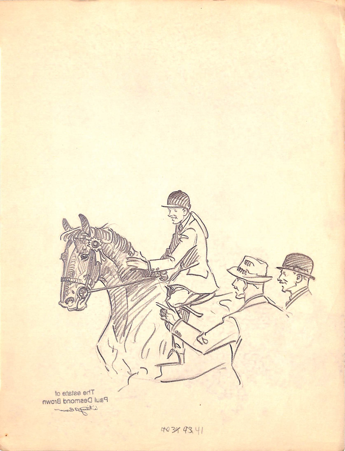 Original 1944 Pencil Drawing From Hi, Guy! The Cinderella Horse By Paul Brown 29