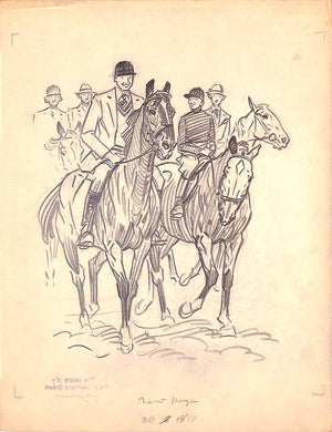 Original 1944 Pencil Drawing From Hi, Guy! The Cinderella Horse By Paul Brown 33