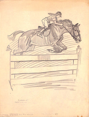 Original 1944 Pencil Drawing From Hi, Guy! The Cinderella Horse By Paul Brown 34