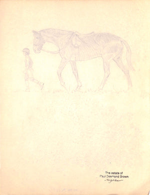 Original 1944 Pencil Drawing From Hi, Guy! The Cinderella Horse By Paul Brown 40