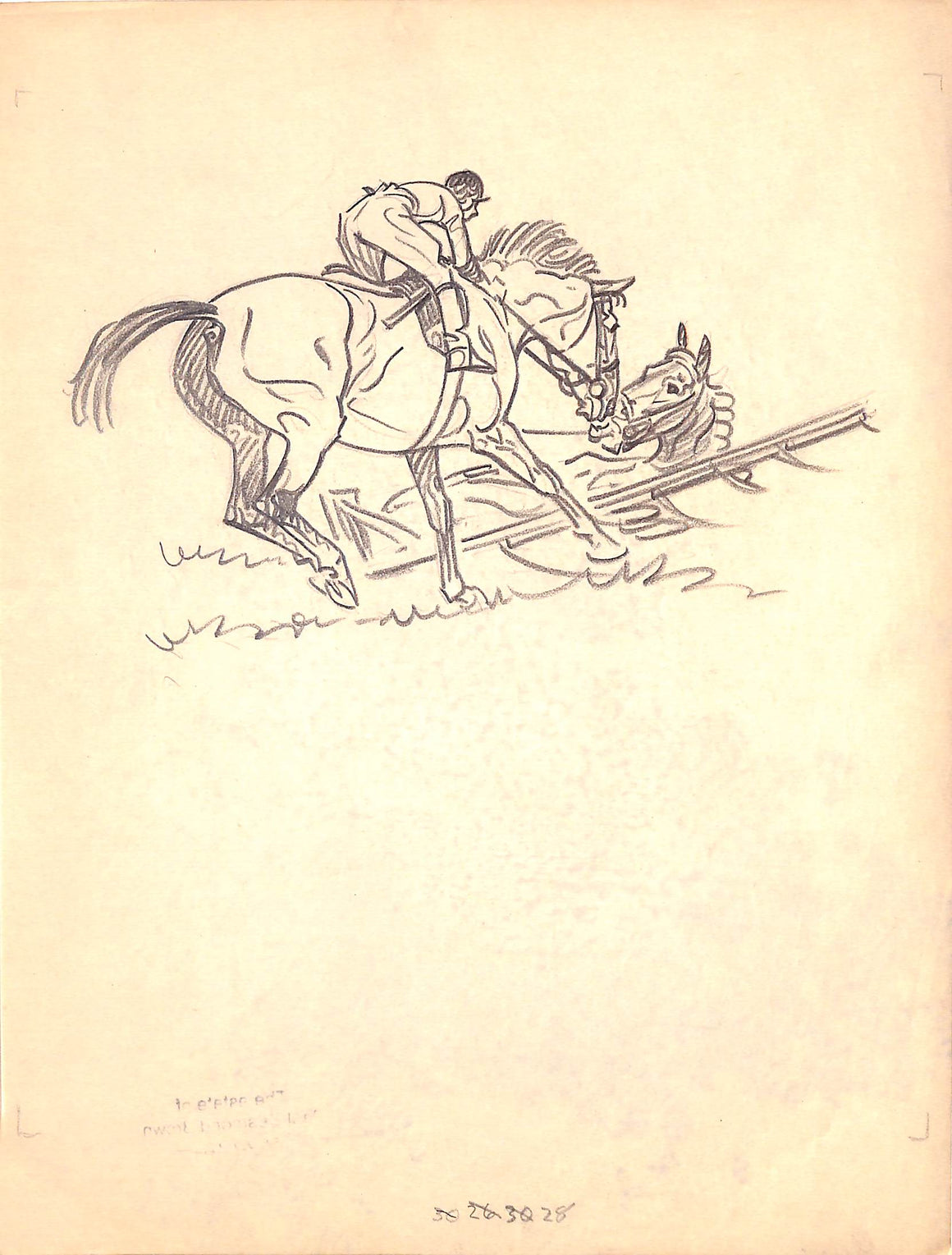 Original 1944 Pencil Drawing From Hi, Guy! The Cinderella Horse By Paul Brown 41