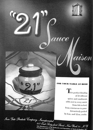 "The Iron Gate Of Jack & Charlie's "21" 1950