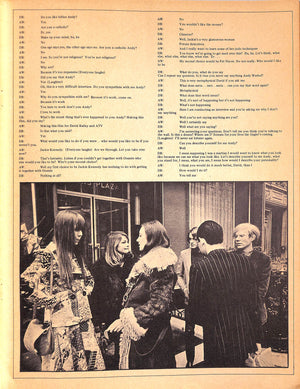 "Andy Warhol Transcript Of David Bailey's ATV Documentary" 1972