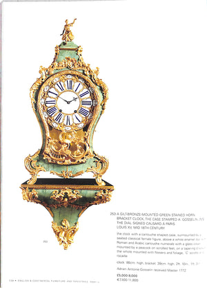 "English And Continental Furniture Parts I & II" 2005 Sotheby's London