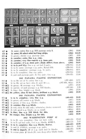 "U.S. Philatelic Gems Catalogue" July 10-11, 1945