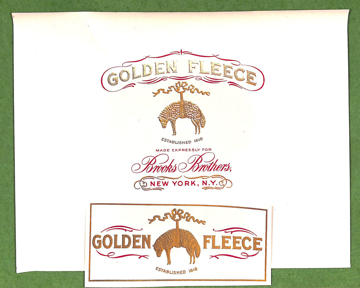 Brooks Brothers Golden Fleece c1947 Cigar Label