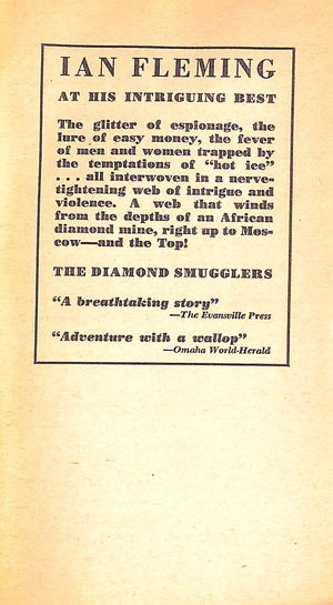 "The Diamond Smugglers" 1965 FLEMING, Ian