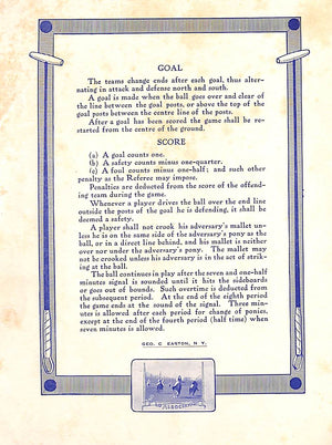 Meadow Brook International Polo Programme 1913