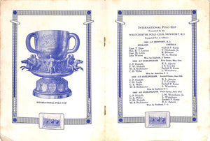 Meadow Brook International Polo Programme 1913