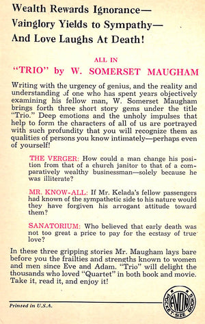 "Trio" 1951 MAUGHAM, W. Somerset