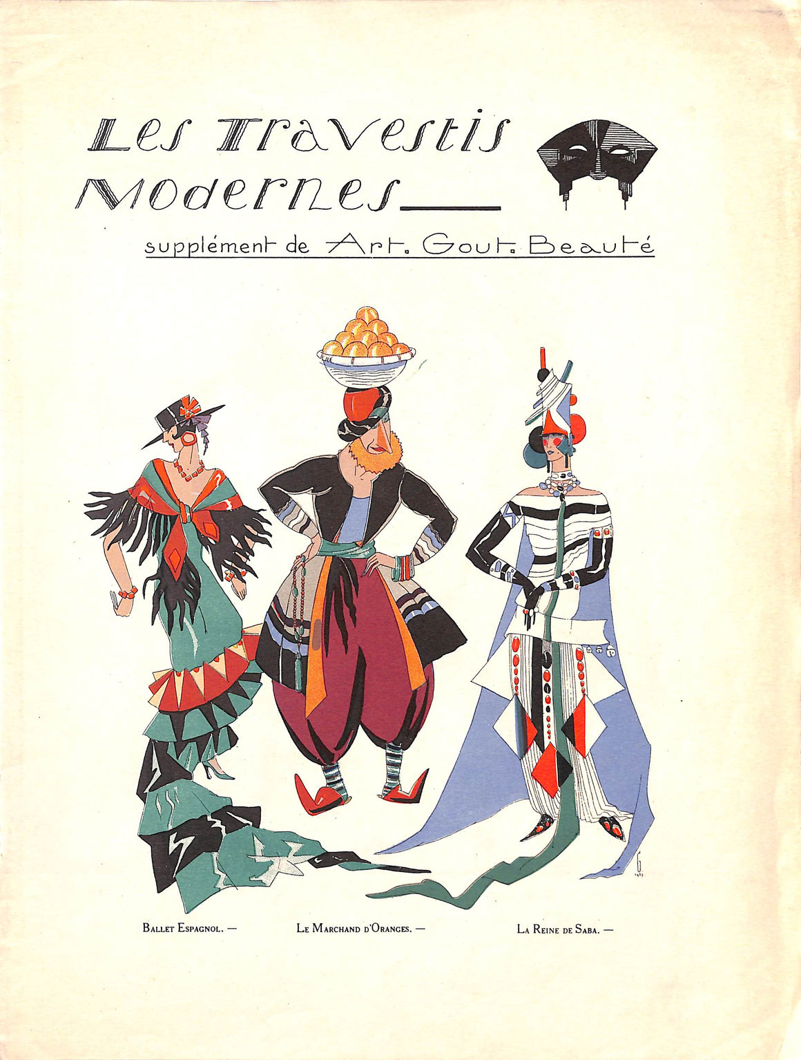 Les Travestis Modernes Supplement De Art. Gout. Beaute 1927