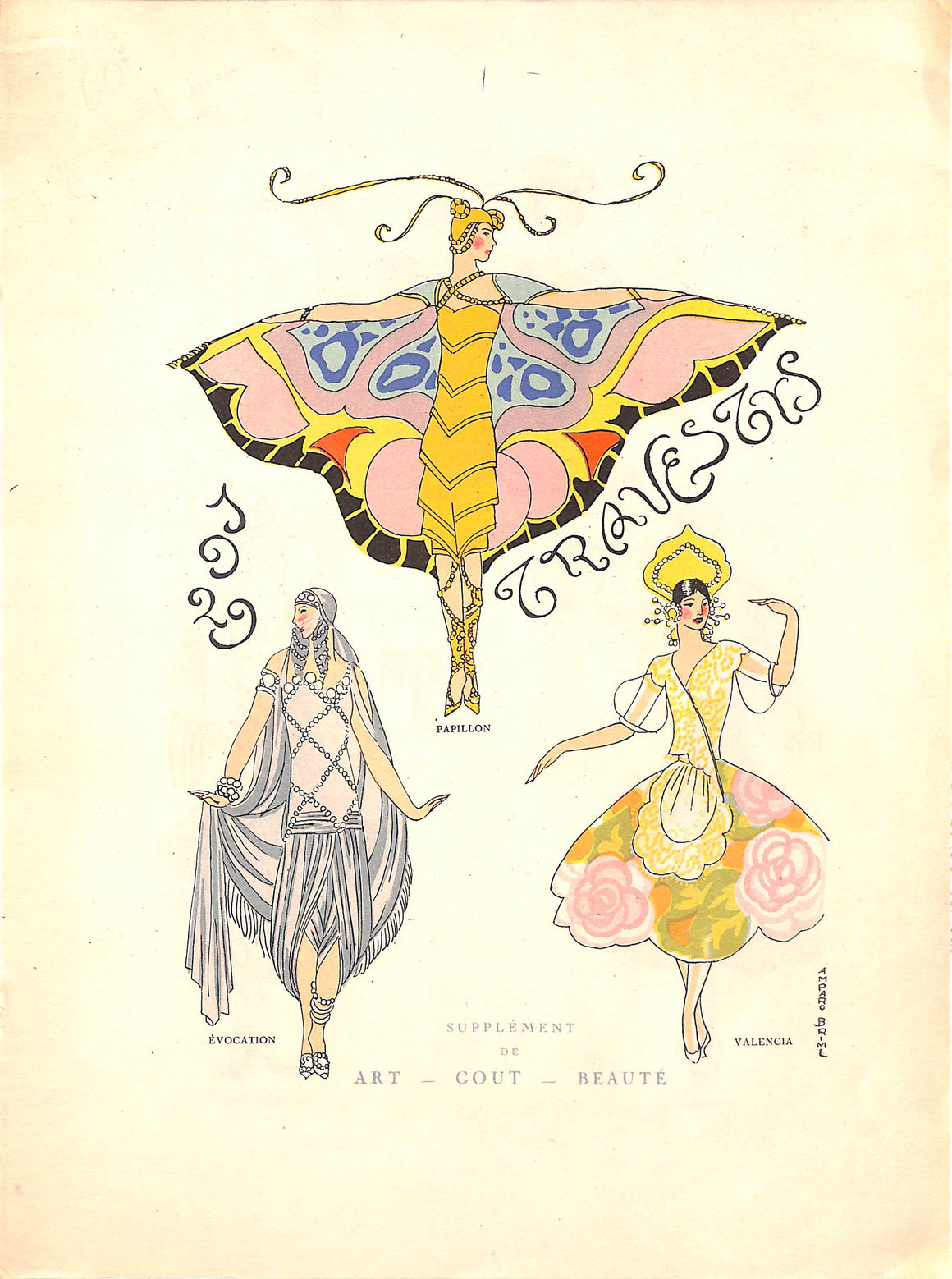 Les Travestis Supplement De Art. Gout. Beaute 1929
