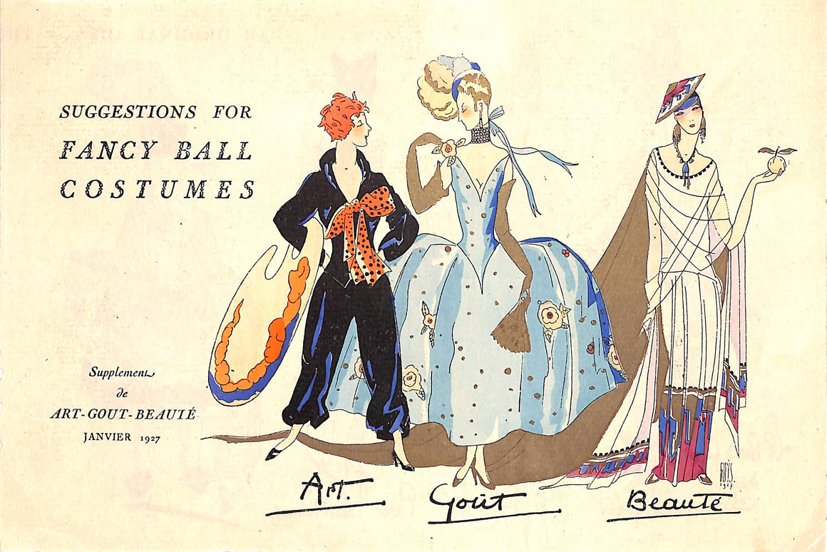 Suggestions For Fancy Ball Costumes Supplement De Art-Gout-Beaute Janvier 1927