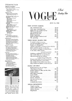Vogue First Autumn Fashions July 15, 1942