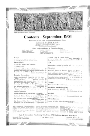 Arts & Decoration September, 1931