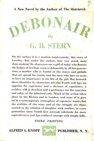 "Debonair: The Story Of Persophone" 1928 STERN, G.B.