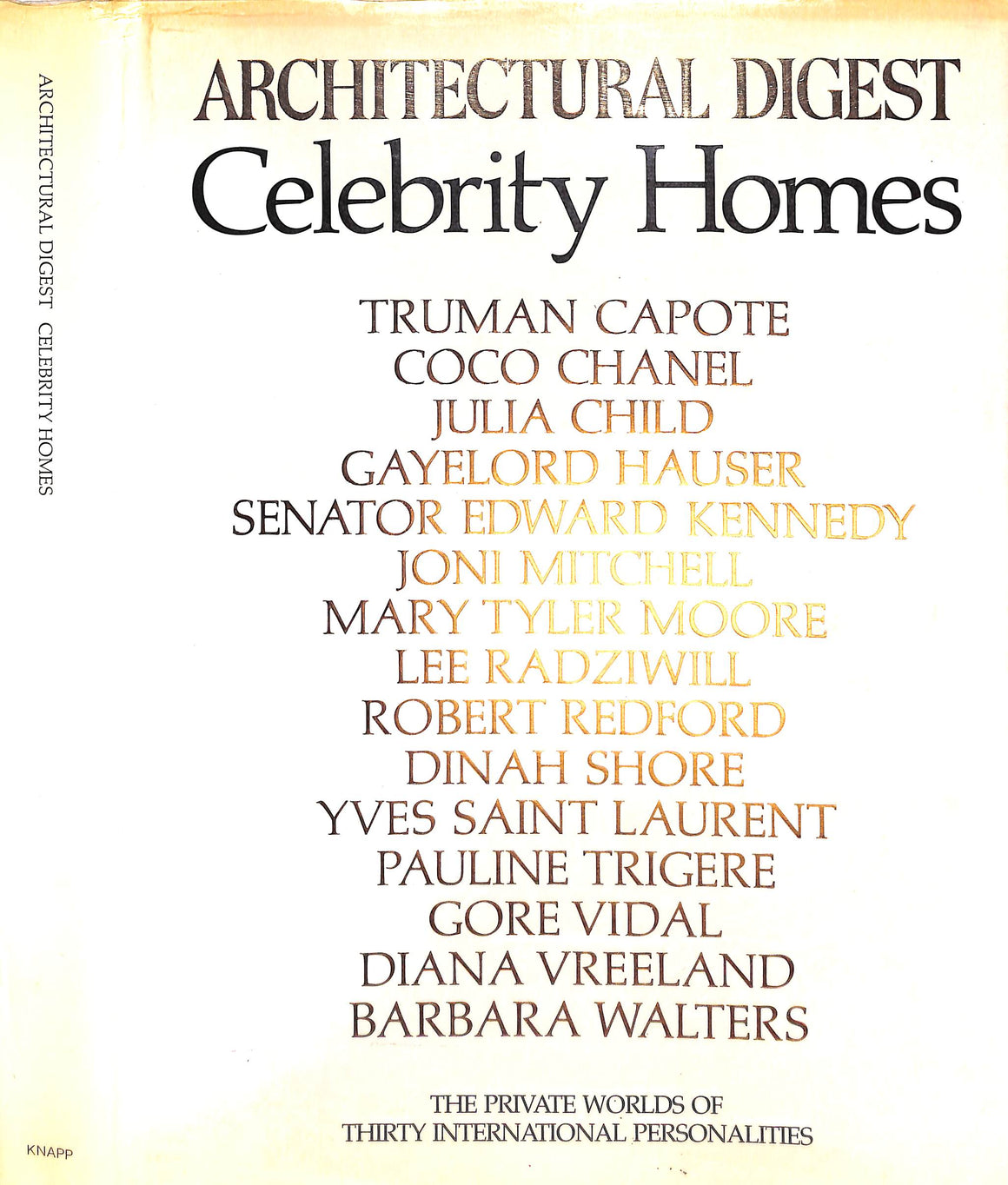 "Architectural Digest: Celebrity Homes" 1977 RENSE, Paige [edited by]