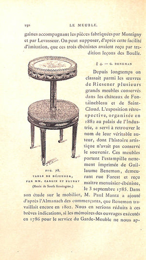 "Le Meuble 1 & 2" 1885 DE CHAMPEAUX, Alfred