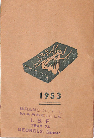 "I.B.F. Trap No 1 Harry's New York Bar Paris" 1953 (SOLD)