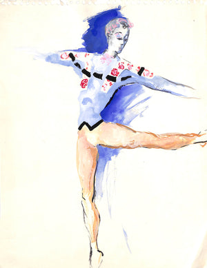 Lanvin Paris Ballet Dancer c1950s Artwork