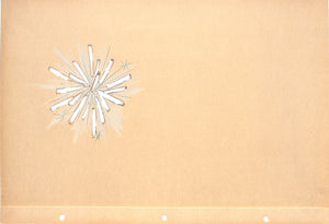 Lanvin Paris White Starburst c1950s Artwork
