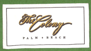 "Set x 5 The Colony Hotel Palm Beach Paper Napkins" (New/ Old Stock)
