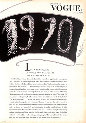 "Vogue January 1, 1970 w/ Jane Birkin on Cover"