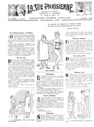 "La Vie Parisienne Juillet 1956"