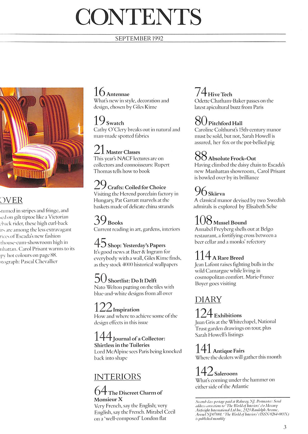 The world of interiors september 1992