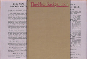 "The New Backgammon" 1930 BOYDEN, Elizabeth Clark