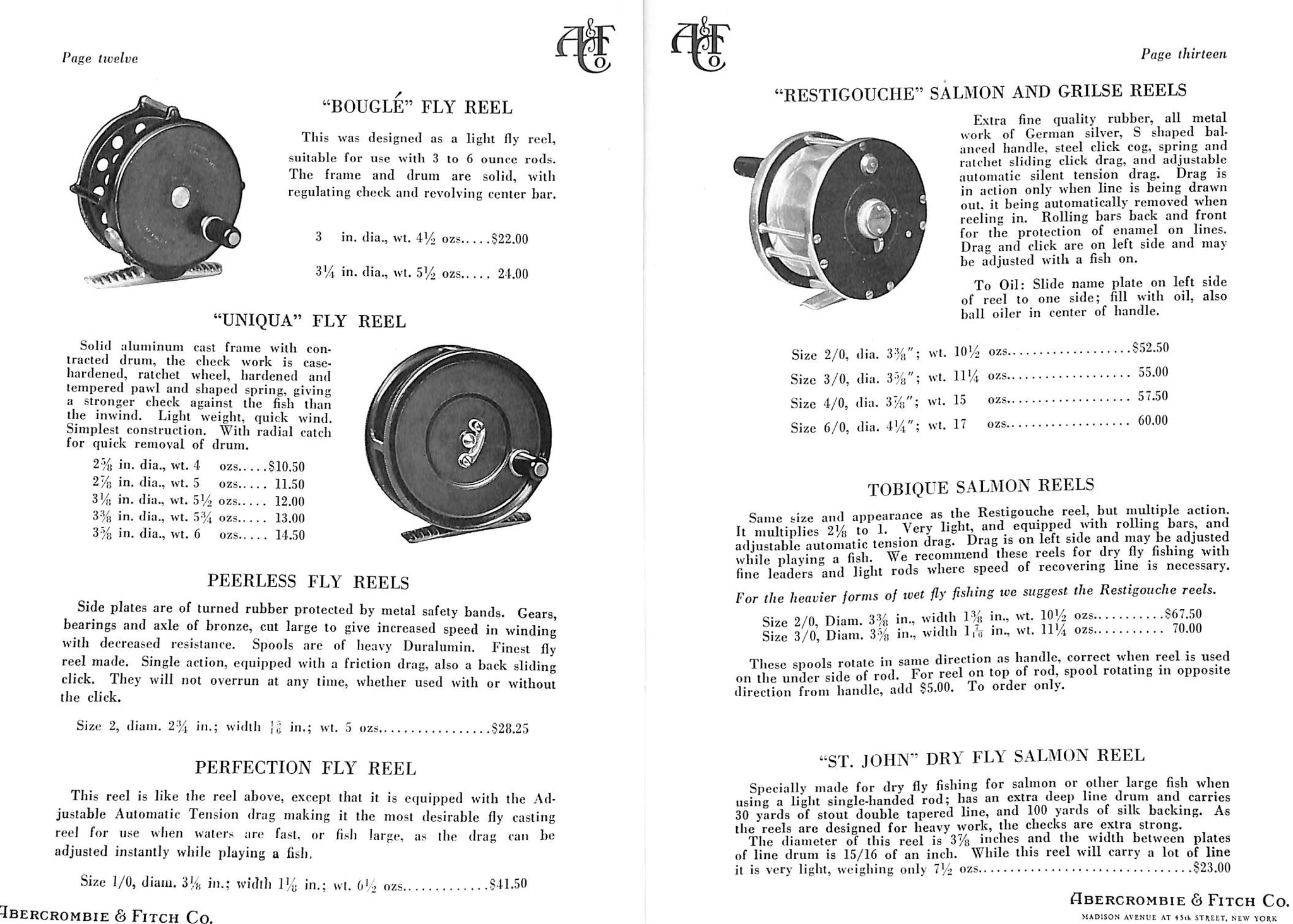Abercrombie & Fitch Fresh Water Tackle Spring-1938 Catalog