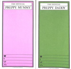 The Official Preppy Mummy (Pink) & Daddy (Green) Note Pads