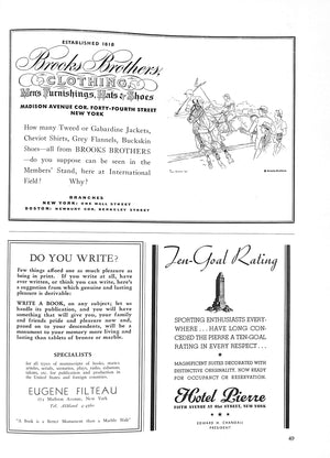 "US Open Polo Championship Meadow Brook Club Programme" September 1938