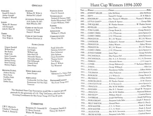 "Maryland Hunt Cup 105th Running" 2001 Program