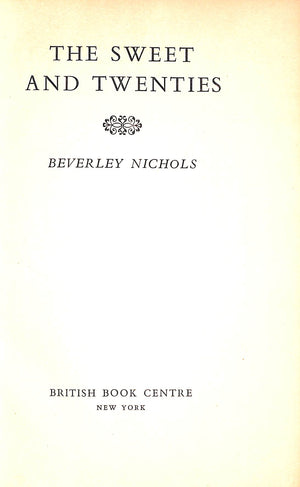 "The Sweet And Twenties" 1958 NICHOLS, Beverley