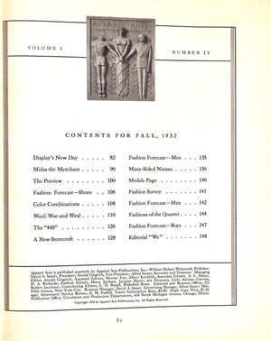Apparel Arts Fall 1932 Vol. I No. IV (RTV)