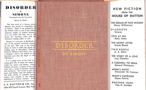 "Disorder" 1931 SIMONE