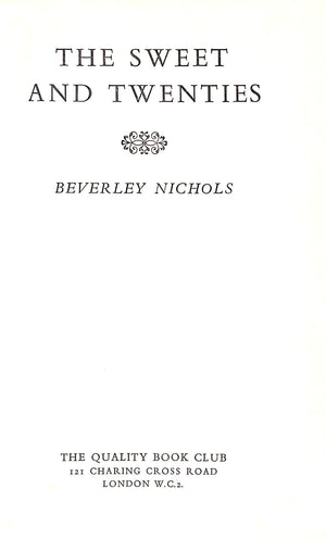 "The Sweet And Twenties" 1958 NICHOLS, Beverley