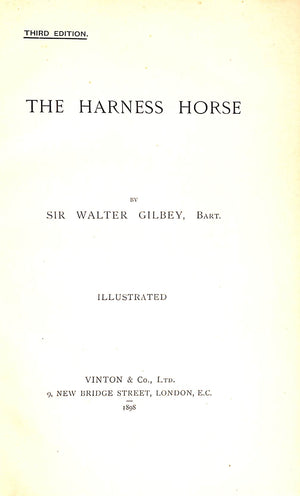 "The Harness Horse" 1898 Sir Walter Gilbey, Bart.
