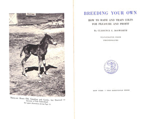 "Breeding Your Own" 1939 BOSWORTH, Clarence E.