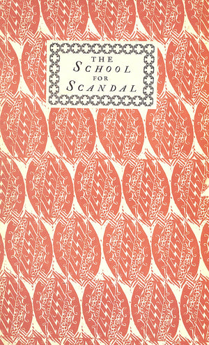 "The School For Scandal" 1934 SHERIDAN, R.B. (Richard Brinsley)
