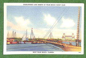 Overlooking Lake Worth At Palm Beach Yacht Club Postcard
