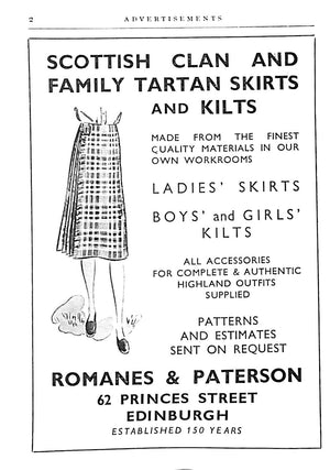 "The Scottish Clans & Their Tartans" 1950