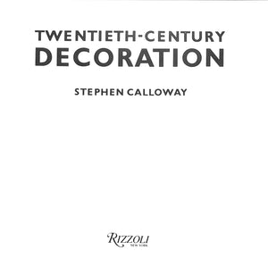 "Twentieth-Century Decoration" 1988 CALLOWAY, Stephen