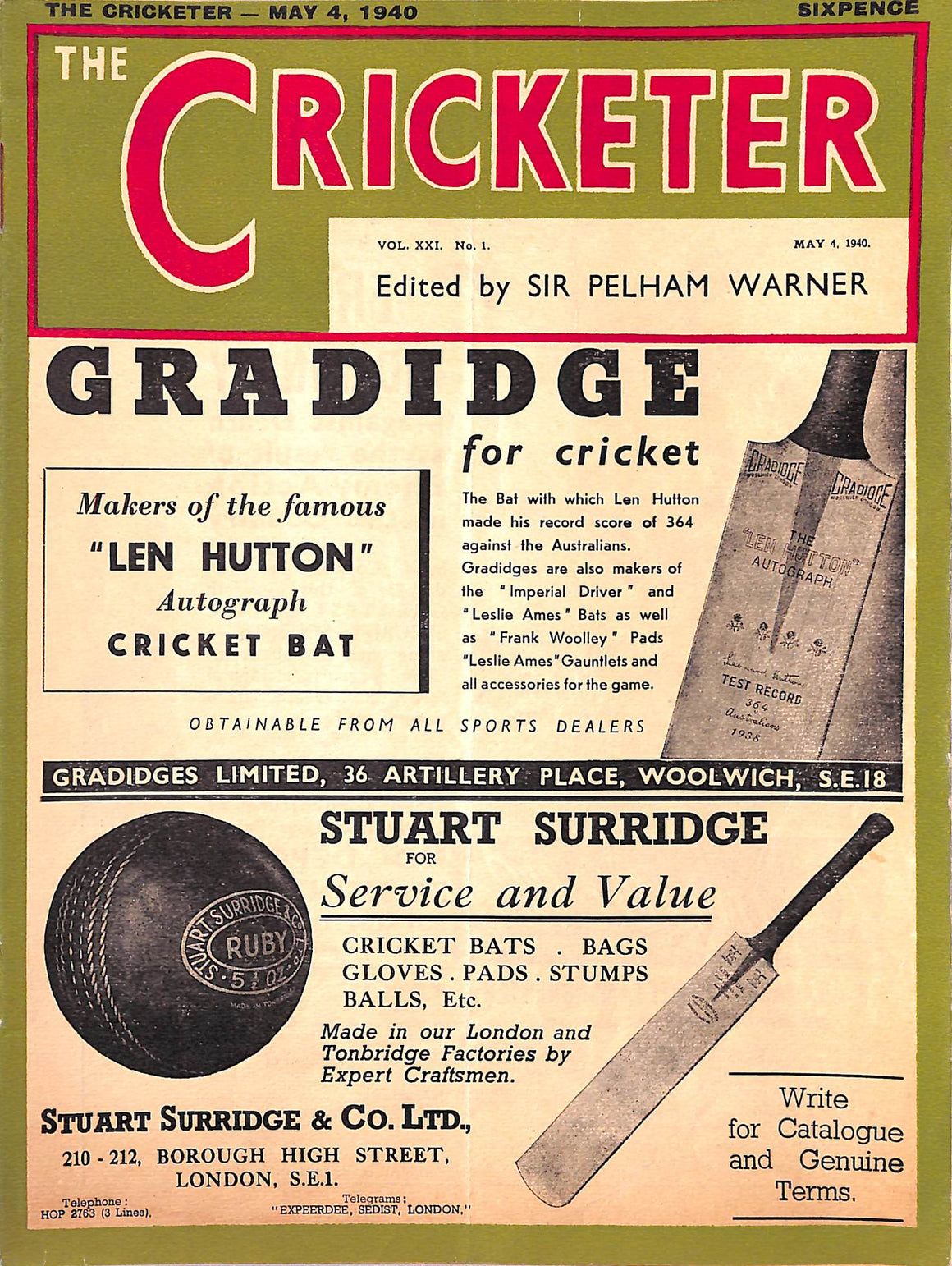 The Cricketer - May 4, 1940