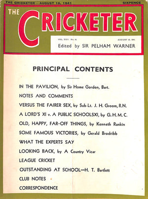 The Cricketer - August 16, 1941