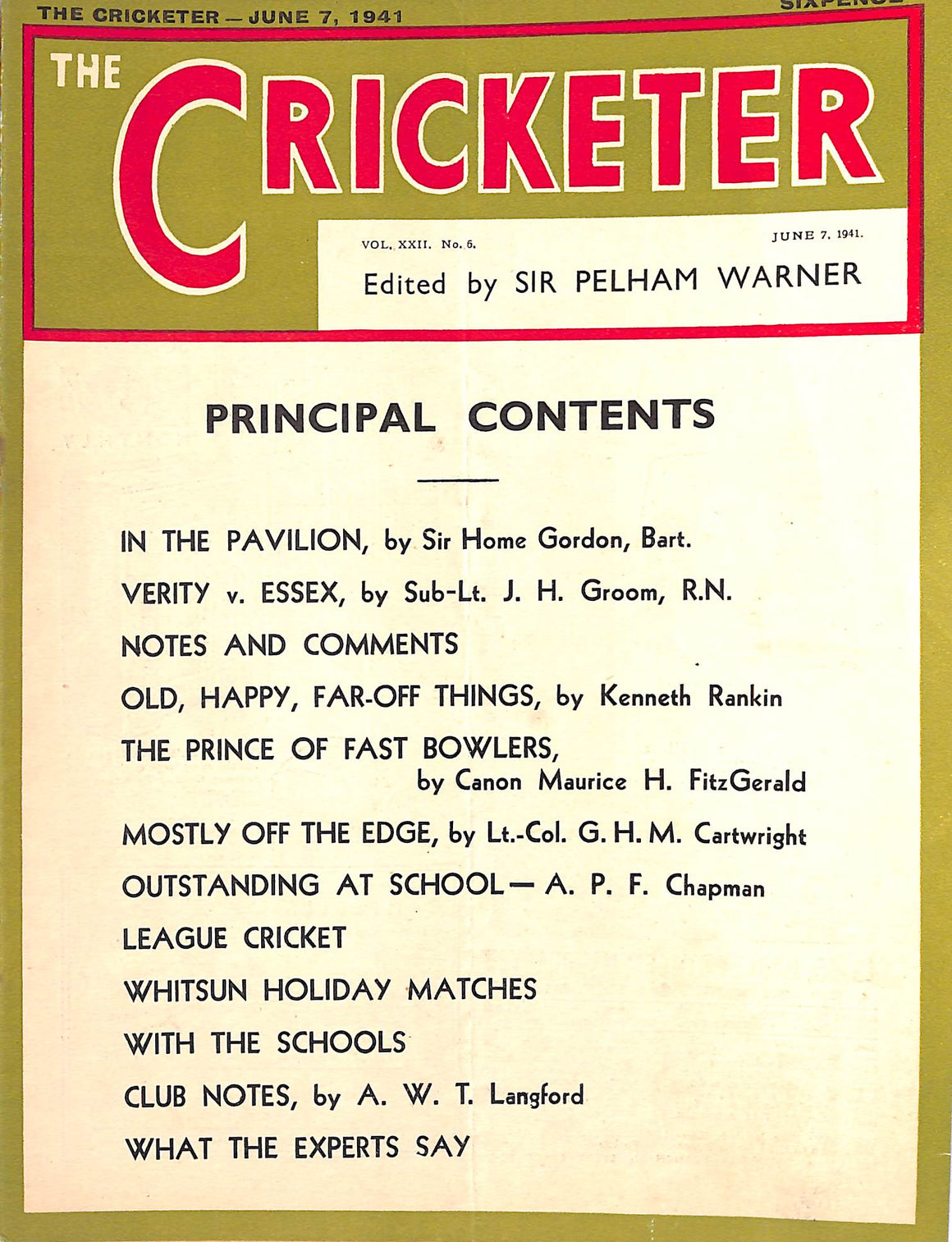 The Cricketer - June 7, 1941