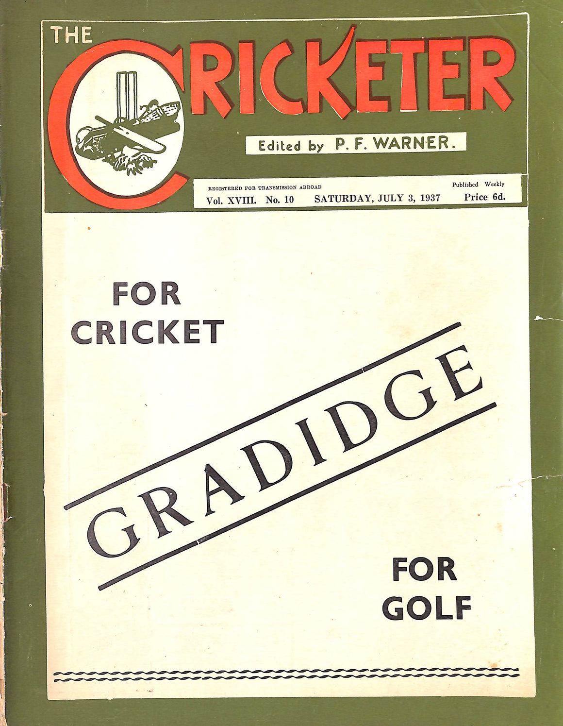The Cricketer - July 3, 1937