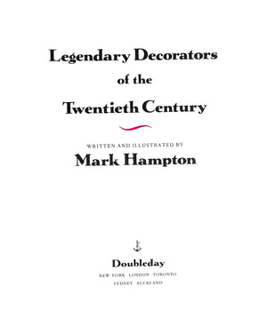 "Legendary Decorators Of The Twentieth Century" 1992 HAMPTON, Mark