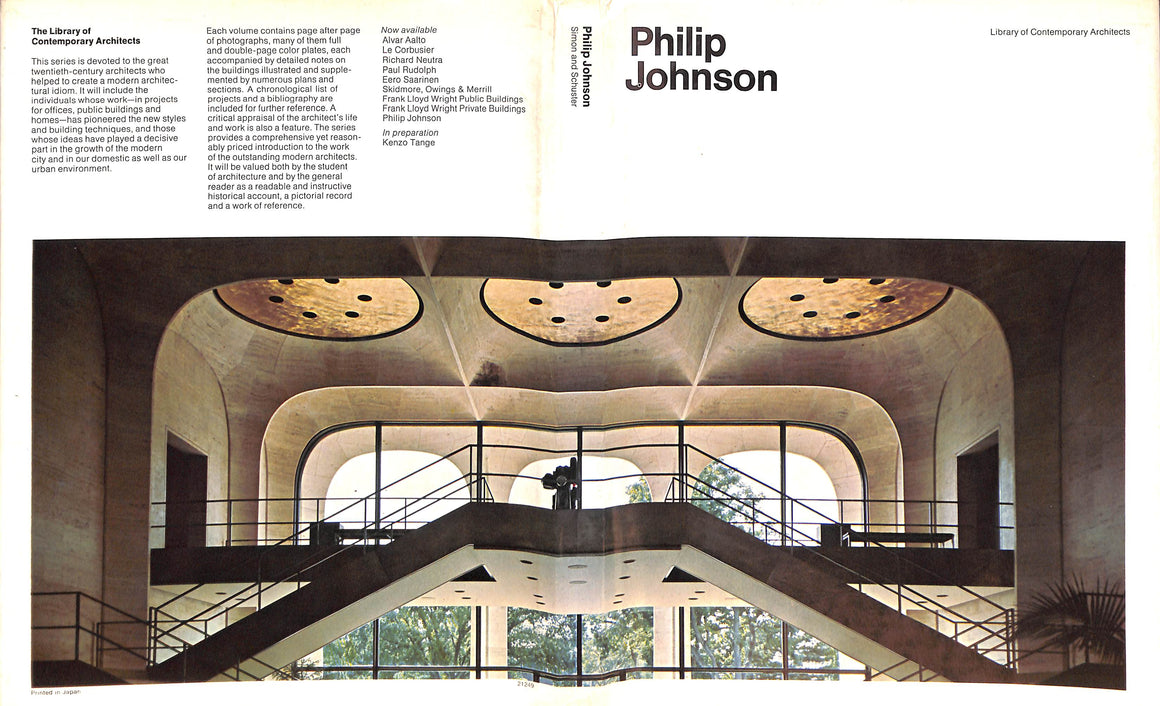 "Philip Johnson" 1972 (INSCRIBED)